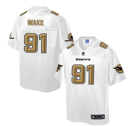 Men's Game Cameron Wake Nike Jersey White - #91 Pro Line Fashion NFL Miami Dolphins